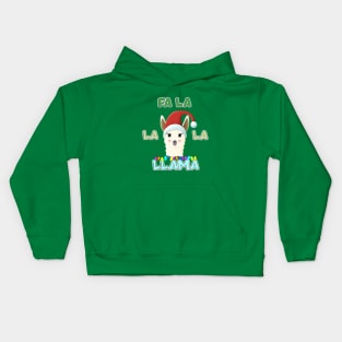 Singing Llama - Deck the Halls Kids Hoodie